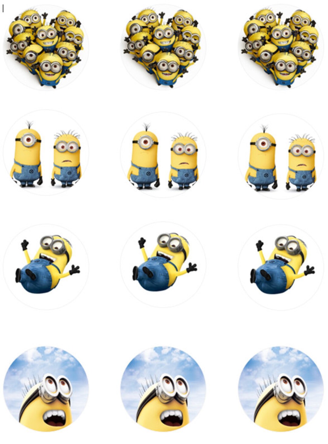 Minion Edible Sheet Etsy