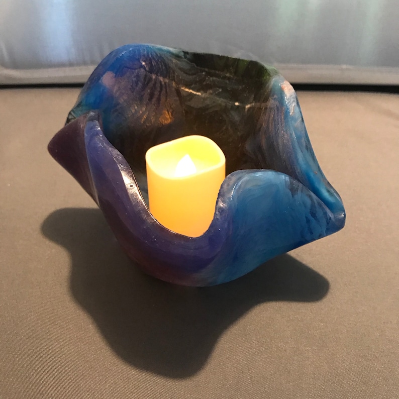 Multicolored votive candle holder Etsy