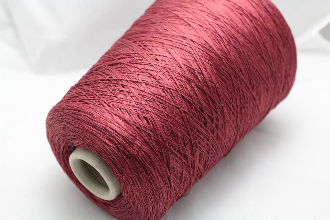 Loro Piana silk stainless steel yarn on cone hand knitting Etsy