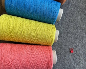 Hemp lyocell yarn, organic yarn on cone, summer knitting yarn, hand knitting yarn, GOTS Yarn, Italian Yarn, per cone