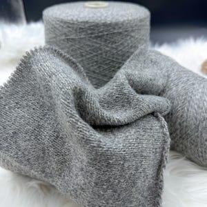 Yak merino fiber yarn on cone, Yak Wool, Natural Mongolian Yak Yarn,  Grey Natural Colour Yak Wool Yarn per cone