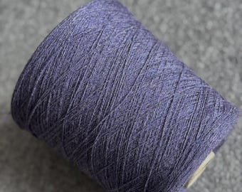 Cashmere yarn on cone, pale violet yarn, lace weight yarn, machine knitting yarn, hand knit cashmere, per cone