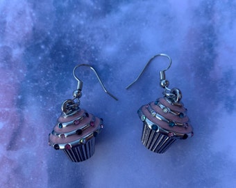 Sparkly Cupcake Earrings