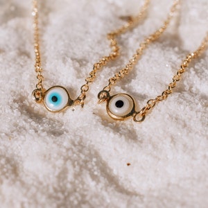 Evil eye necklace, evil eye choker, Turkish eye necklace, evil eye necklace gold, charm necklace, dainty necklace, gold filled necklace