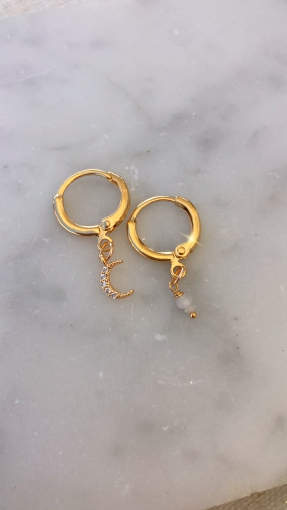 ★MIDNIGHT MOMENT.★ Revert mini earring gold Designer fashion, Seoul-fully created | W Concept