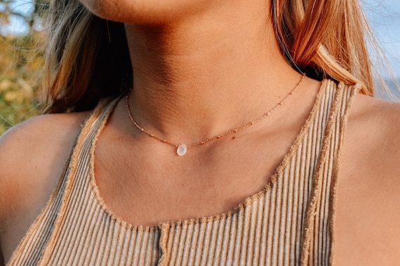 Beaded Rainbow Moonstone Necklace– Admirable Jewels
