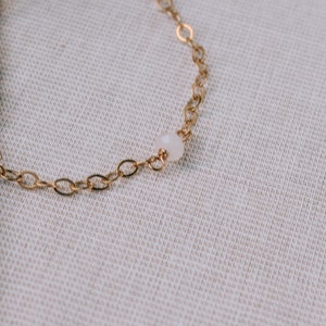 Moonstone choker, 14K Gold filled Moonstone Choker, Moonstone delicate necklace
