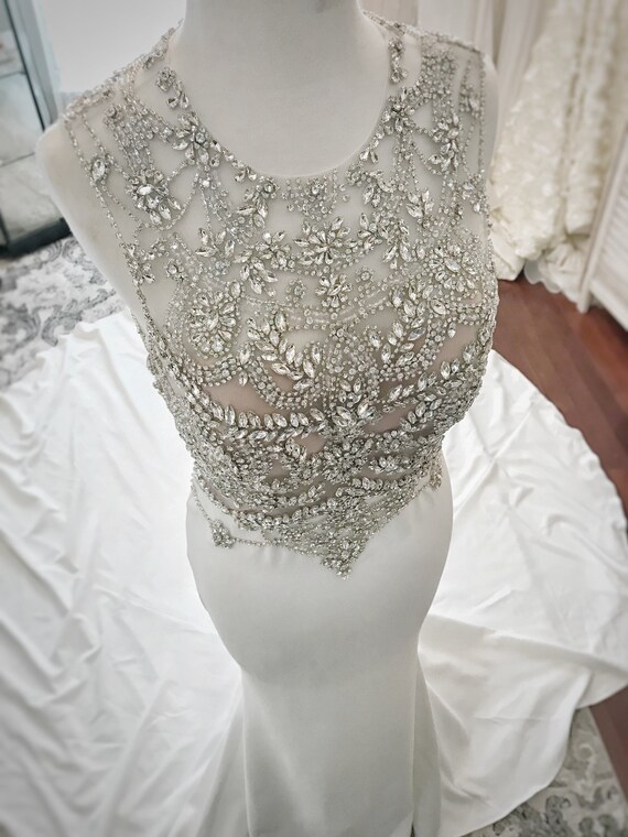 Ashley Vestido de novia inspirado en pronovias de diamantes - Etsy México Ashley Vestido de novia inspirado en pronovias de diamantes - Etsy México
