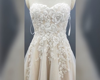 Gia- Galia Lahav ispirata a Gia, abito da sposa nude applicato con