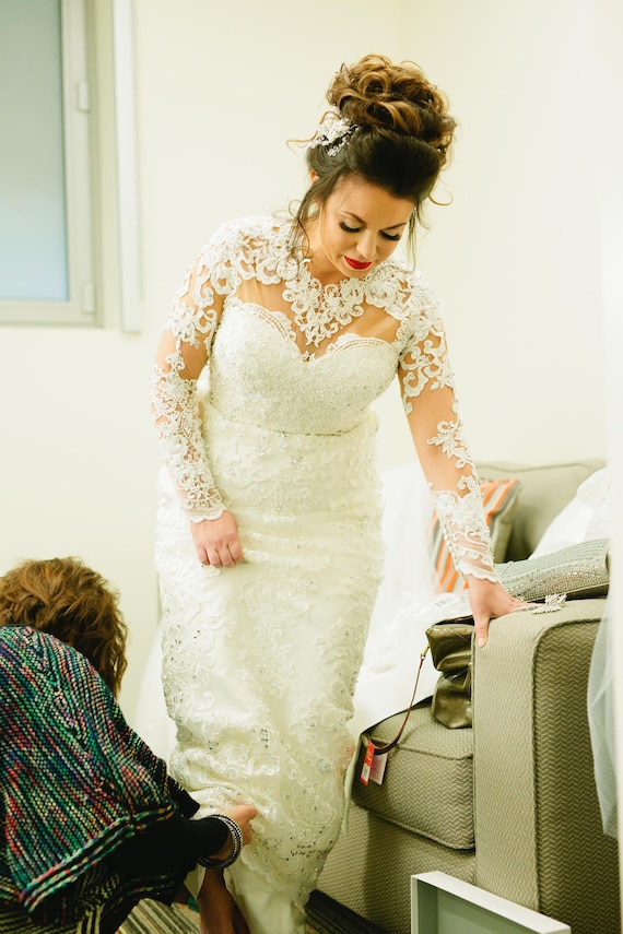 Monique-Custom Beaded Lace wedding Dress with Overskirt, Unique Beaded wedding dress, made to order wedding dress, Transformational Dress Monique-Custom Beaded Lace wedding Dress with Overskirt, Unique Beaded wedding dress, made to order wedding dress, Transformational Dress