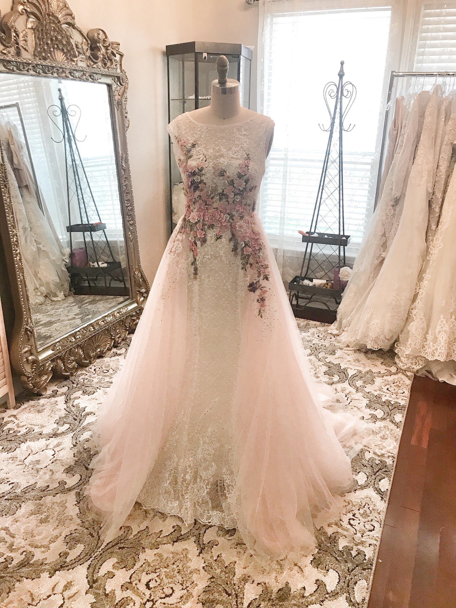 Alice Floral Unique Colored Wedding Dress Beaded Colored - Etsy