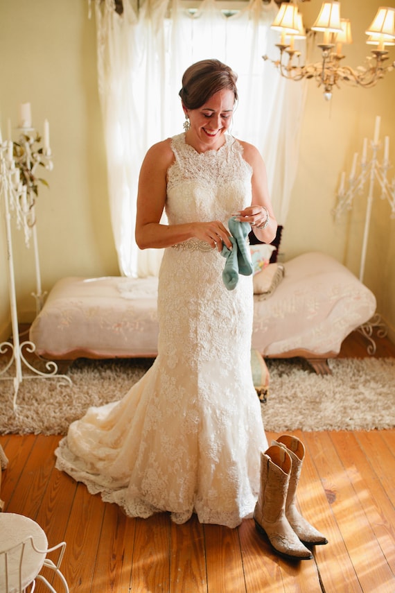 champagne trumpet wedding dress