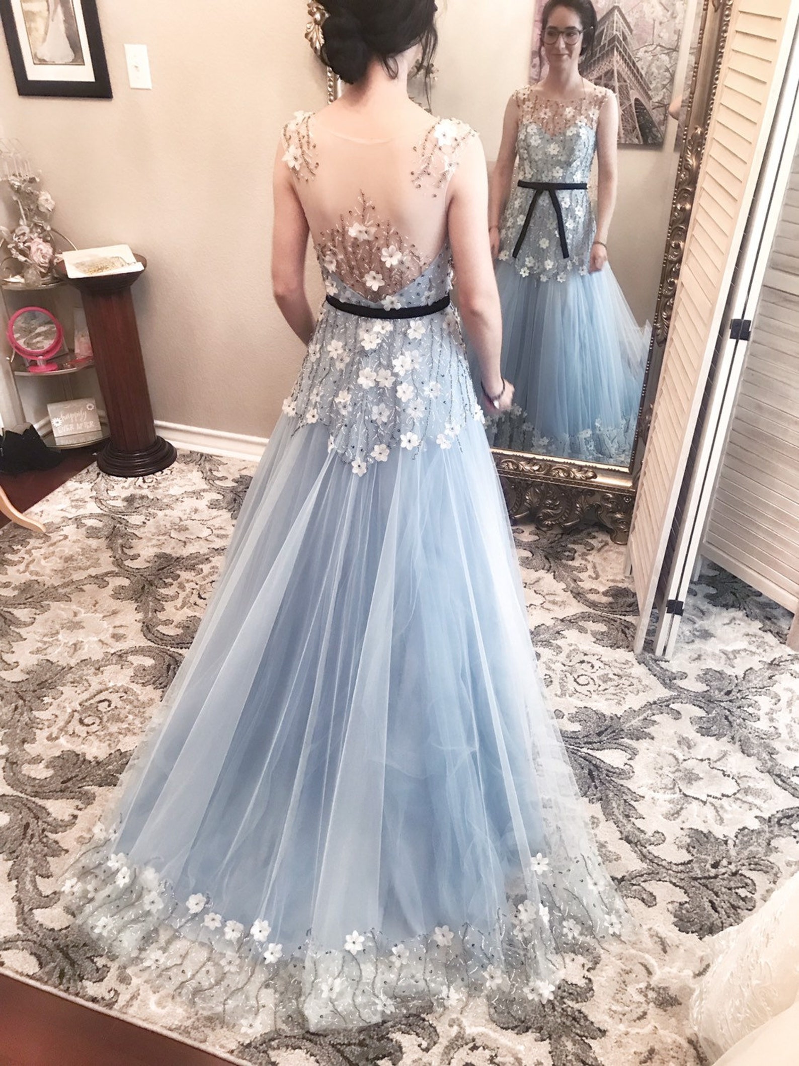navy blue and pink dress Zapakasa Women Satin Long Formal with Sleeves A US SIZE:4 Formal Gowns Illusion One Shoulder Black