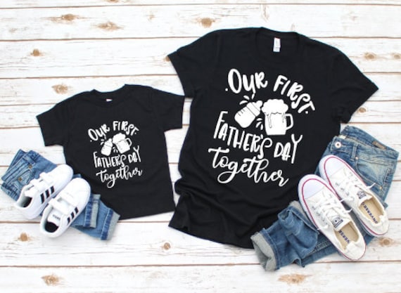Daddy and Me Shirts Matching Shirts Our First Father's Day Together Shirts  Father Son Shirts Father Daughter Shirts Beer and Bottl -  Canada