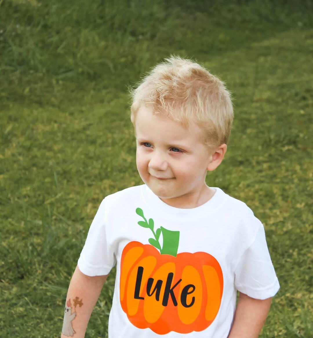 Boys Fall Shirt Pumpkin Shirt Baby Boy Pumpkin Shirt Pumpkin Name Shirt