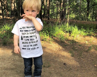 Kids Shirt | Explorer Shirt | Outdoors | Adventure Shirt | Adventurer Shirt | Boys Shirt | Outdoors Shirt | Wild One | Stay Wild | Hiking
