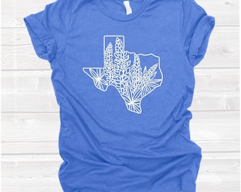 Texas Shirt, Texas Bluebonnet Shirt, Texas State, Texas Pride Shirt, Texas Spring Shirt, Bluebonnets Shirt, State of Texas Shirt, Wildflower