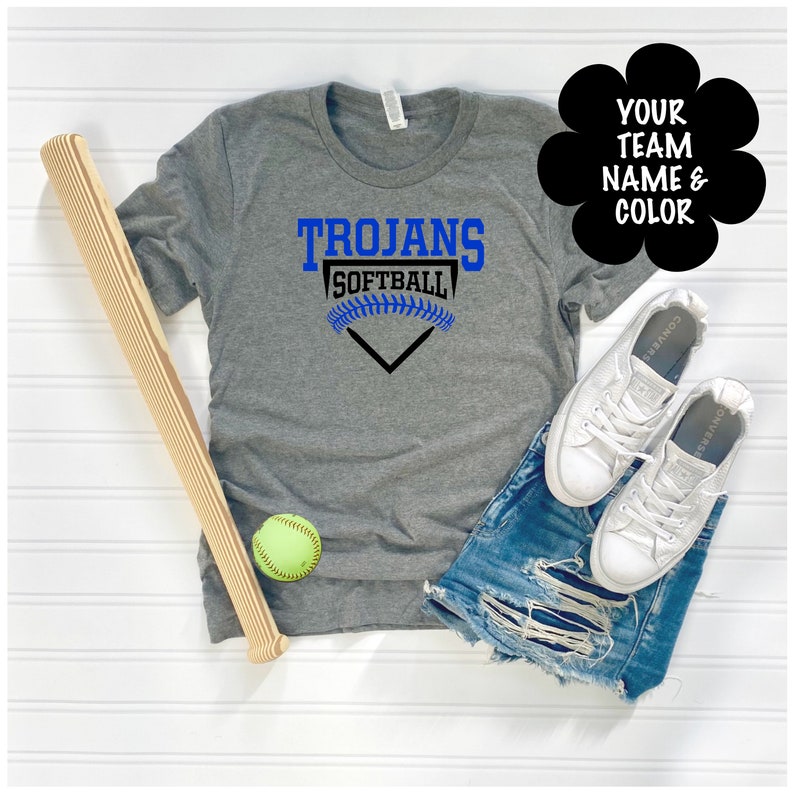 Softball shirts, Softball Team Shirt, Softball Shirts for Women, Game Day Shirt, Personalized Team Shirt, Custom Team Shirt, Team Shirt Soft image 1