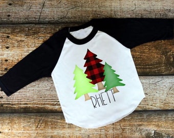 Kids Christmas Shirt | Christmas Shirt for Kids | Buffalo Plaid Christmas | Boys Christmas Shirt | Personalized Christmas Shirt