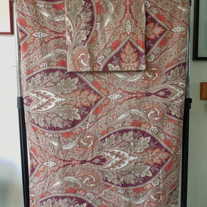 Pottery Barn "ANTON" King Duvet Cover W/Sham Paisley Design Warm Colors of Rust Brown Tan and Beige Great Preowned Condition Made in India
