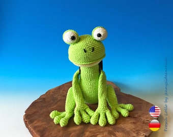 Häkelanleitung Amigurumi Frosch Lollo, Anleitung von jennysideenreich (DEUTSCH + ENGLISCH)