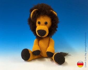 Häkelanleitung Amigurumi Löwe Lui (DEUTSCH) Anleitung um einen Löwen zu häkeln by jennysideenreich als PDF-Download