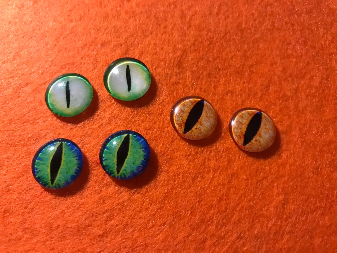 Paar Glasaugen (Drachen/Katzenauge) – 6mm Bis 20mm, Blau (326a)