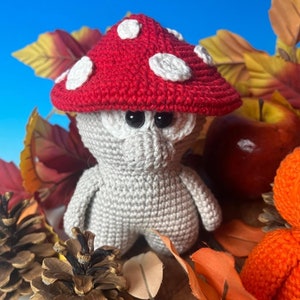 Amigurumi Häkeltier Herbst-Trio Kürbis Kastanie Pilz image 4