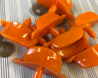 Schnabel Sicherheitsnase Entenschnabel orange 42mm Amigurumi Ente häkeln 