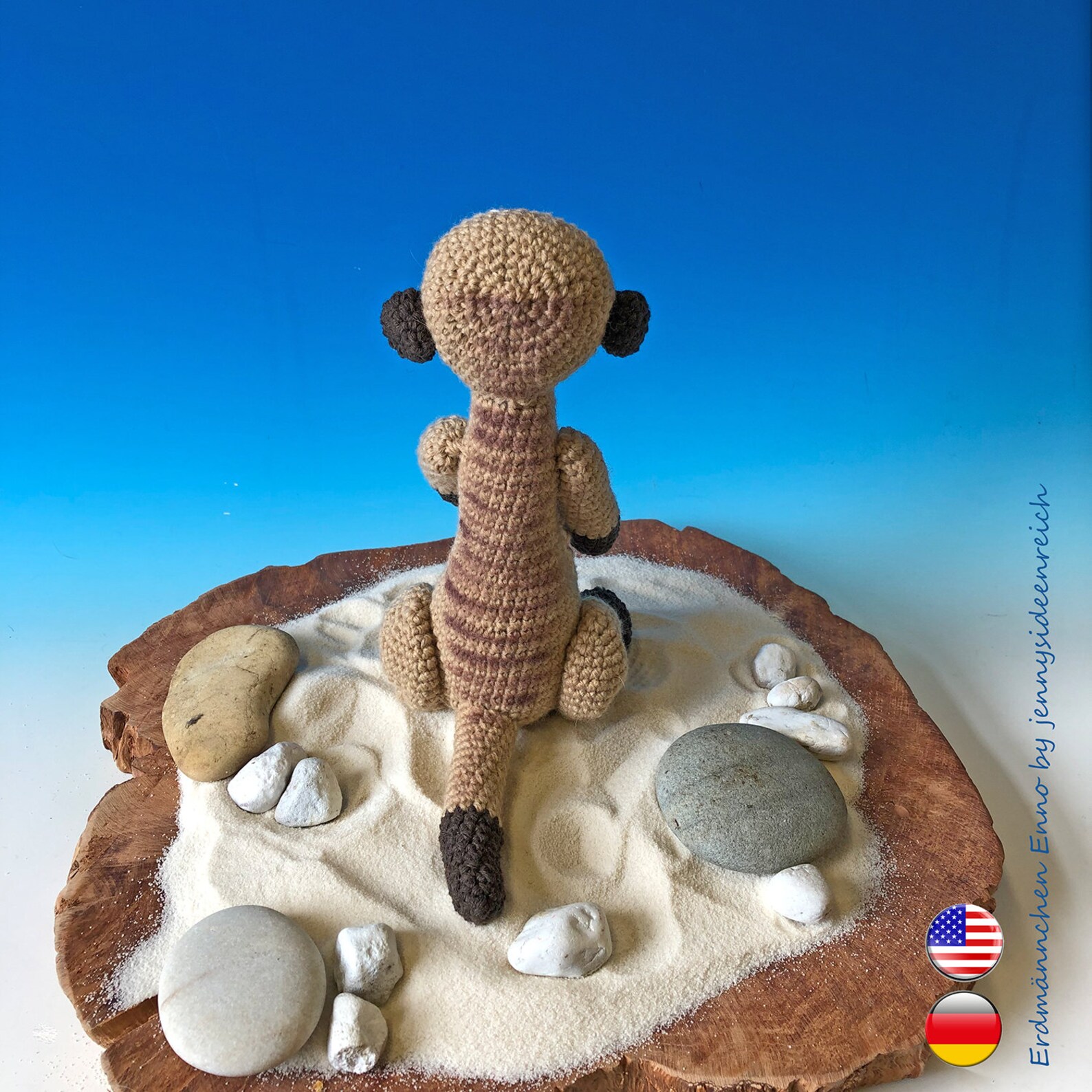 Häkelanleitung Amigurumi Erdmännchen Enno (DEUTSCH + ENGLISCH ...