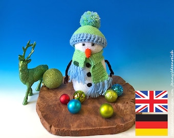 Häkelanleitung Amigurumi Schneemann Schorschi (DEUTSCH) Anleitung um eure Weihnachtsdeko zu häkeln von jennysideenreich als PDF-Download