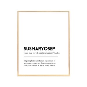 SUSMARYOSEP Filipino Wall Art Tagalog Definition Filipino Phrases