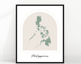 philippines map print | filipino wall art | philippines print | philippines art | boho map | philippines gift | filipino home decor