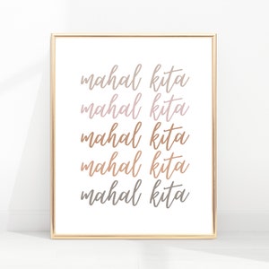 Mahal Kita | Filipino Art | Filipino Digital Prints | I love you | Neutral filipino art | Filipino prints | Mahal kita wall art