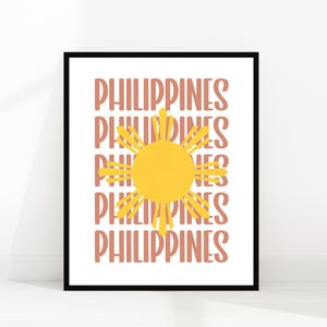 Arte mural filipino / Sol filipino / Flor nacional / Póster de Filipinas / Regalo de Filipinas / Decoración del hogar filipino