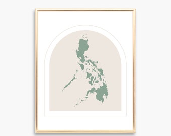 philippines map print | filipino wall art | philippines print | philippines art | boho map | philippines gift | filipino home decor