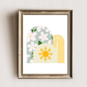 Arte de pared filipino, Sol filipino, Sampaguita, Flor nacional, Póster de Filipinas, Regalo de Filipinas, Decoración del hogar filipino