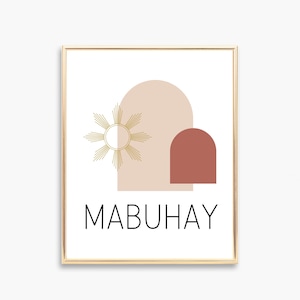 mabuhay print | filipino wall art | boho style | philippines poster | filipino home | tagalog art | welcome sign | filipino greeting