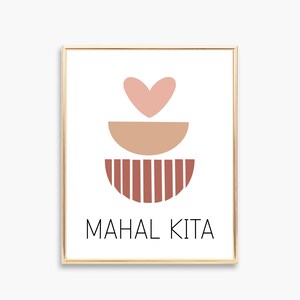 mahal kita | filipino wall art | tagalog phrase | i love you | philippines artwork | filipino prints | boho art | digital downloads