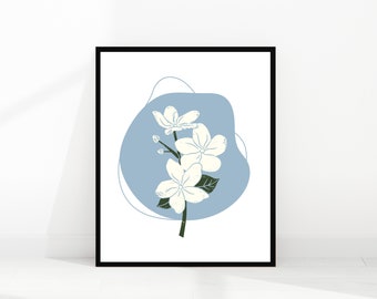 Sampaguita kunst aan de muur | Filippijnse kunst | Sampaguita afdrukbare kunst | Filippijnse digitale afdrukken | Filippijnse bloem | Filippijnen