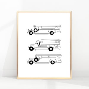Filippijnen jeepney | Filipijnse kunst aan de muur | Filippijnse afdrukken | Filippijnen auto | Filippijnen transport | Filippijnse auto | Filipijns afdrukbaar