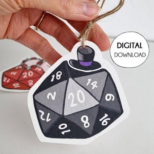 Printable DnD Wedding Favours, Dungeons and Dragons D20 Banner