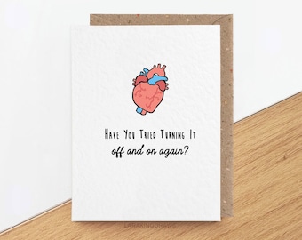 Funny Open Heart Surgery Card, Bypass Pacemaker Aortic Valve Operation, Get Well Soon