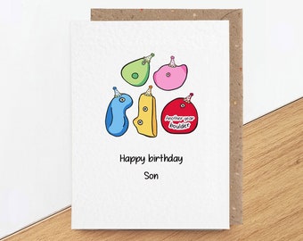 Customised Funny bouldering birthday card, rock climbing card, sports adventure for him or her, boyfriend son brother