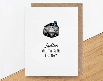 DnD Groomsmen Proposal Card, Will You Be My Best Man? DnD Groomsman Gift