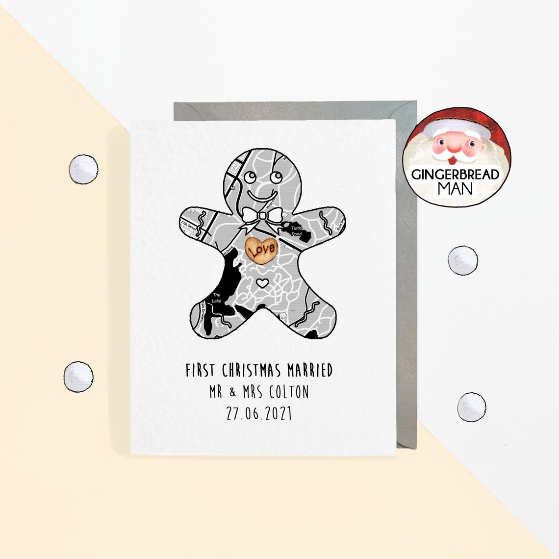 Personalisierte Lebkuchenmann Karte Weihnachtskarte für | Etsy