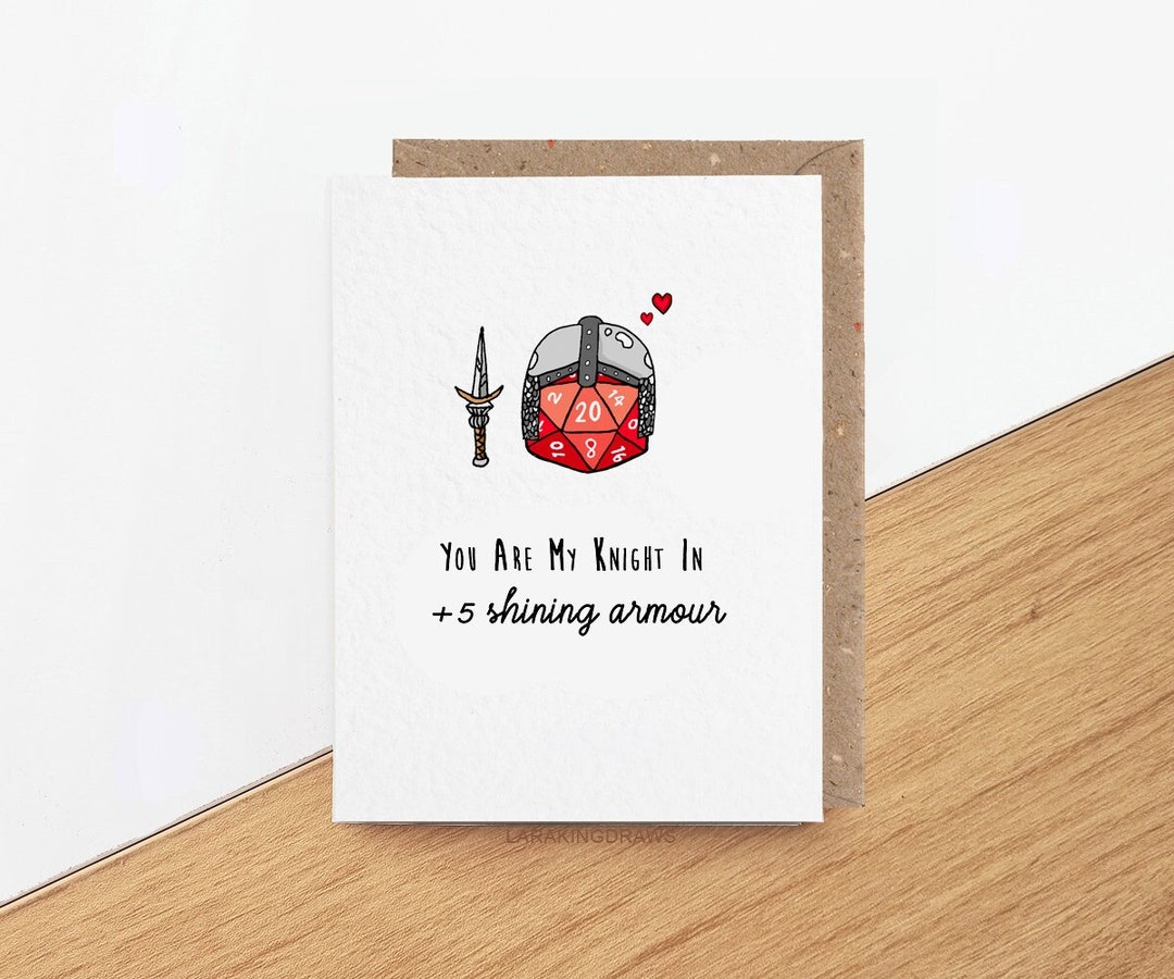Dnd Punny Anniversary Card Dungeons and Dragons Valentines Etsy