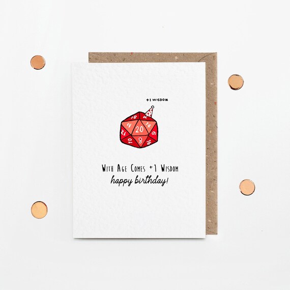 Dungeons and Dragons Birthday Card Funny D&amp;D Card for | Etsy
