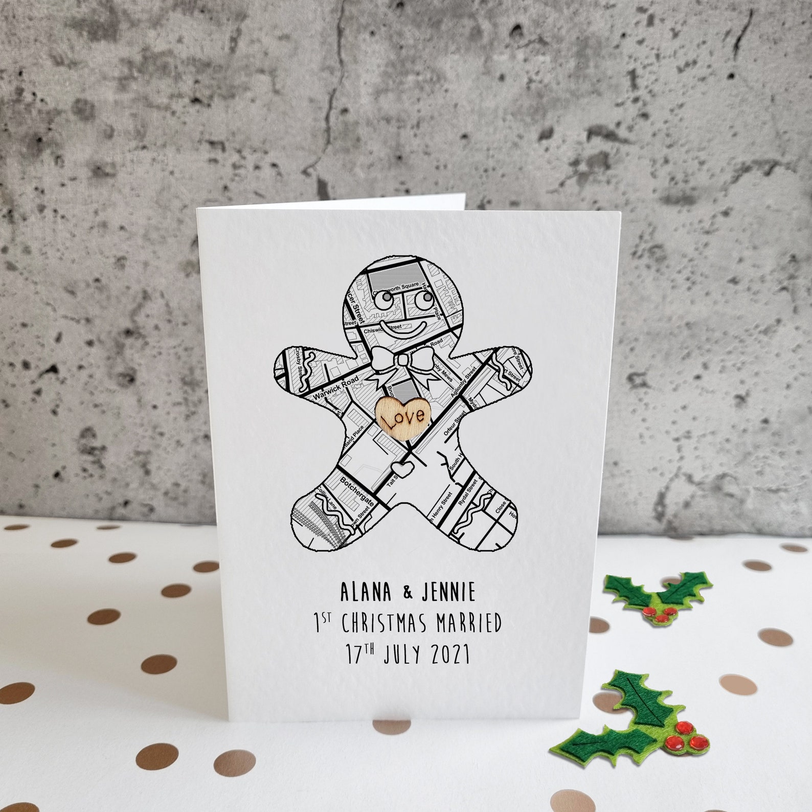 Personalisierte Lebkuchenmann Karte Weihnachtskarte für | Etsy