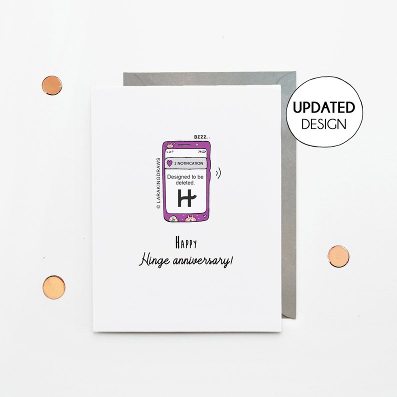 Hinge anniversary card 1 2 3 year anniversary met boyfriend on Hinge swipe right girlfriend